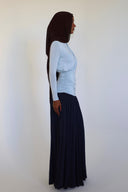 Blueberry Gathered Maxi Dress