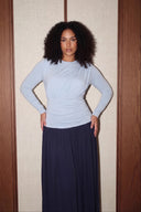 Blueberry Gathered Maxi Dress