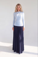 Blueberry Gathered Maxi Dress