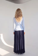 Blueberry Gathered Maxi Dress